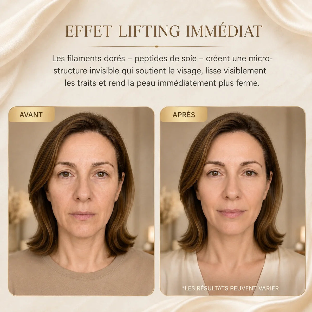 SoyeLIFT™ — Sérum aux Peptides de Soie