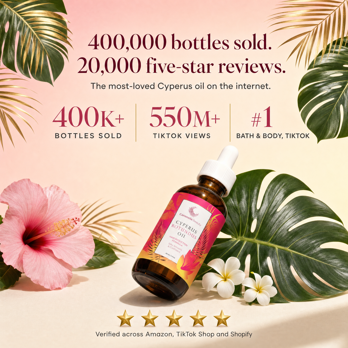 Caramela Beauty Cyperus Rotundus Oil for Silky, Smooth-Looking Skin